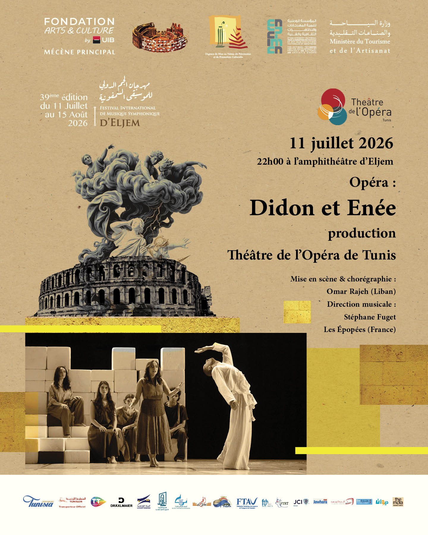 Opéra : Didon et Enée, production Théâtre de l’Opéra de Tunis